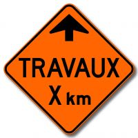 Distance à parcourir avant d'atteindre l'aire de travail