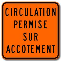 Circulation temporaire sur accotement