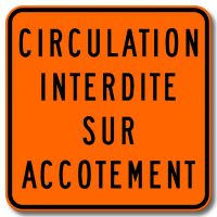 Circulation temporaire sur accotement