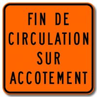 Circulation temporaire sur accotement
