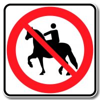 Accès interdit aux cavaliers