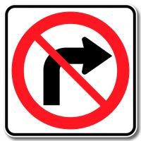 Interdiction de tourner à droite