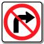 Interdiction de tourner à droite
