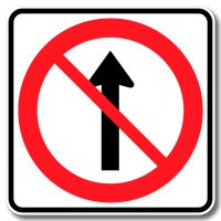 Interdiction d'aller tout droit
