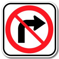 Interdiction de tourner à droite