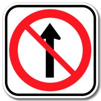 Interdiction d'aller tout droit