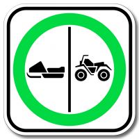 Trajet obligatoire séparés pour motoneiges et VTT(Gauche)