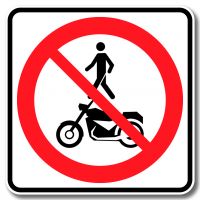 Accès interdit aux piétons et aux motocyclettes