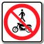 Accès interdit aux piétons et aux motocyclettes