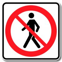Accès interdit aux piétons