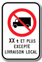 Accès interdit aux camions