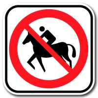 Accès interdit aux cavaliers 