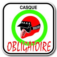 Pour votre sécurité casque obligatoire 