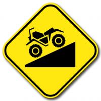 Pente raide pour véhicules tout terrain