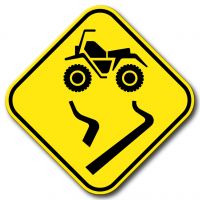 Sentier glissant pour véhicules tout terrain