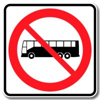 Accès interdit aux autobus urbain