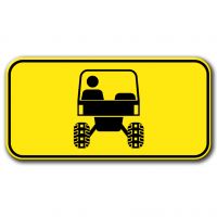 Panonceau danger véhicule de type côte à côte