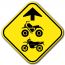 Signal avancé de chaussée désignée quad et motocyclette tout terrain