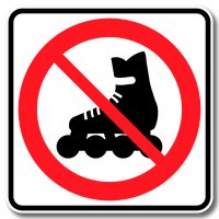 Accès interdit aux patineurs sur roues alignées