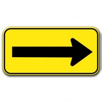 Flèche à droite ou gauche sur fond jaune