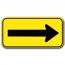 Flèche à droite ou gauche sur fond jaune