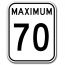 Maximum 70 km/heure