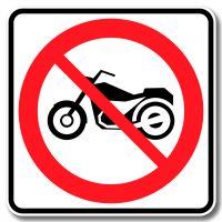 Accès interdit aux motocyclistes