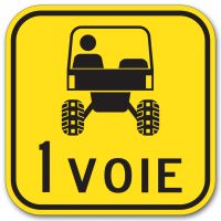 Sentier une voie pour véhicule de type côte à côte 