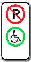 Stationnement autorisé seulement aux personnes atteintes de déficience physique