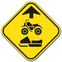 Signal avancé de chaussée désignée   *** FORMAT ROUTE *** (motoneige/vtt)