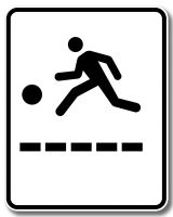 Passage pour enfants près d'un terrain de jeux