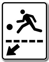 Passage pour enfants près d'un terrain de jeux