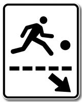 Passage pour enfants près d'un terrain de jeux