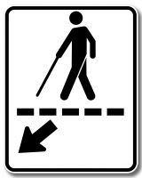 Passage pour personnes atteintes de déficience visuelle