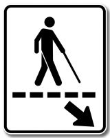 Passage pour personnes atteintes de déficience visuelle