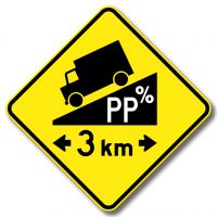 Pente raide de 1km ou plus de longueur 