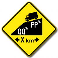 Pente raide composee de 1km ou plus de longueur 